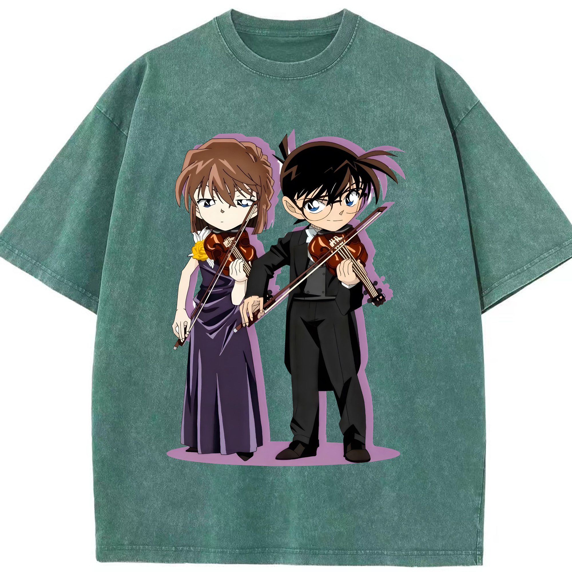 （画像用） 名探偵コナン 灰原 哀 はいばら あい Detective Conan Anita Hailey、Vi Graythorn Haibara Ai 綿100% ヴィンテージ風 半袖Tシャツ（フロントプリント）
